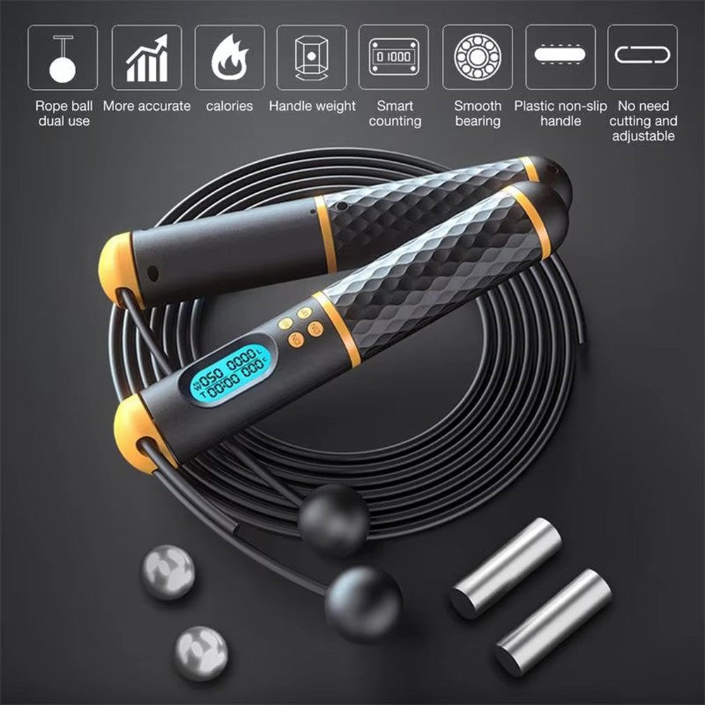Cordless Jump Rope Digital Skipping Rope Smart Counter Fitness Jump Workout UK