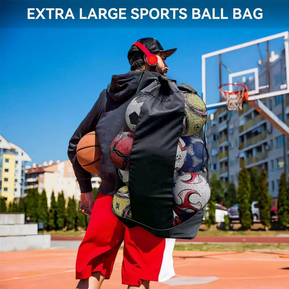 Single Shoulder Ball Bag Large Capacity Soccer Basketball Volleyball Bag Single Shoulder Net Bag for Sporting Accessories