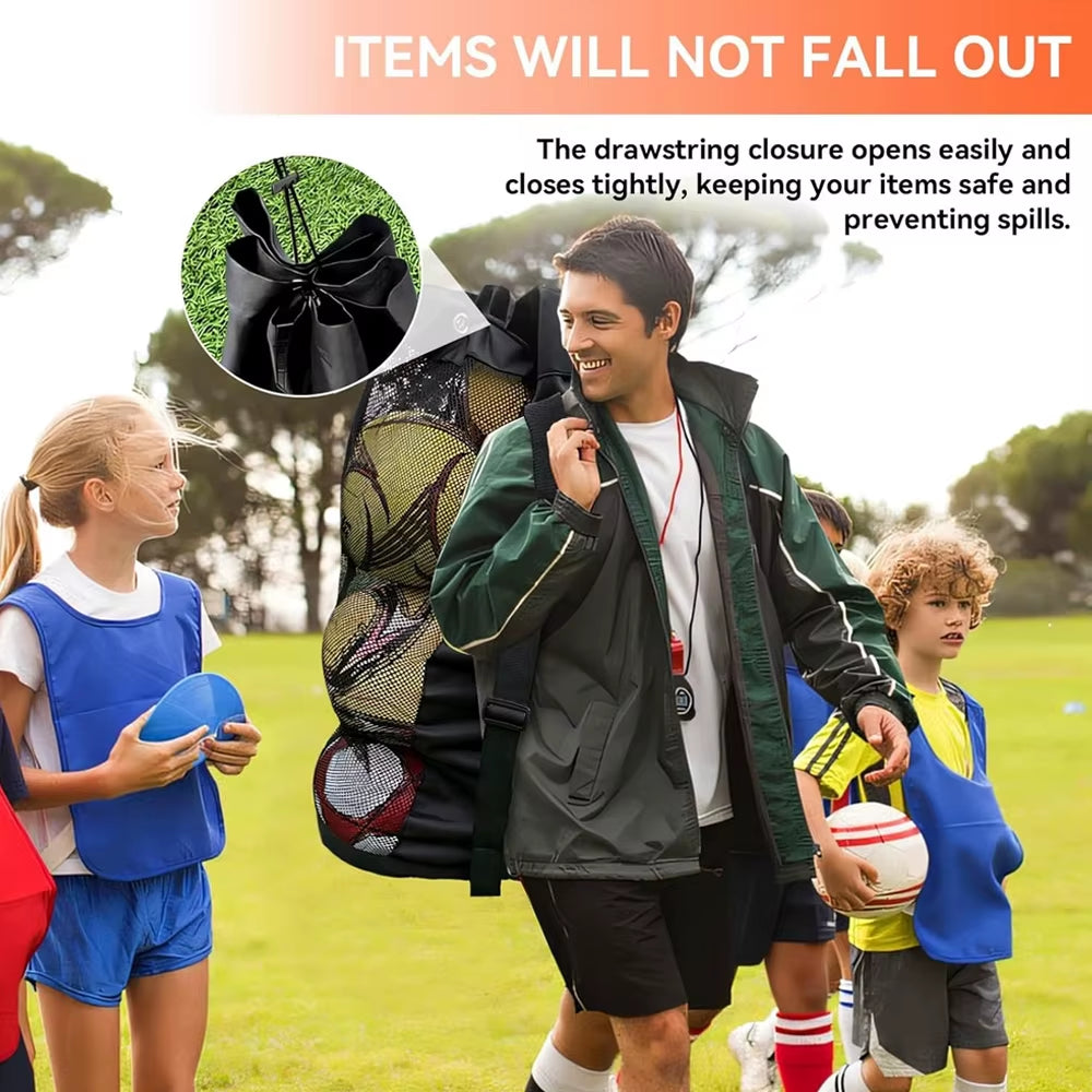 Single Shoulder Ball Bag Large Capacity Soccer Basketball Volleyball Bag Single Shoulder Net Bag for Sporting Accessories