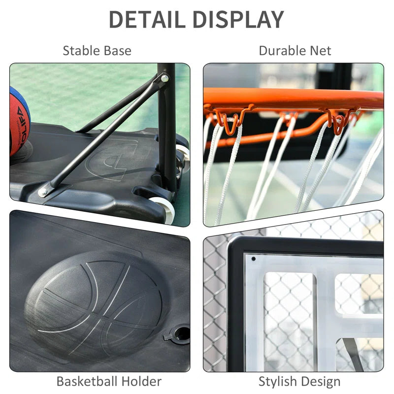 Height Adjustable 102.25" Outdoor Basketball Hoop