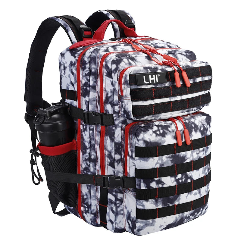 45L Tactical Backpack for Men and Women Large Athlete Gym Bag Outdoor Sports Hiking Survival Rucksack with Bottle Holder