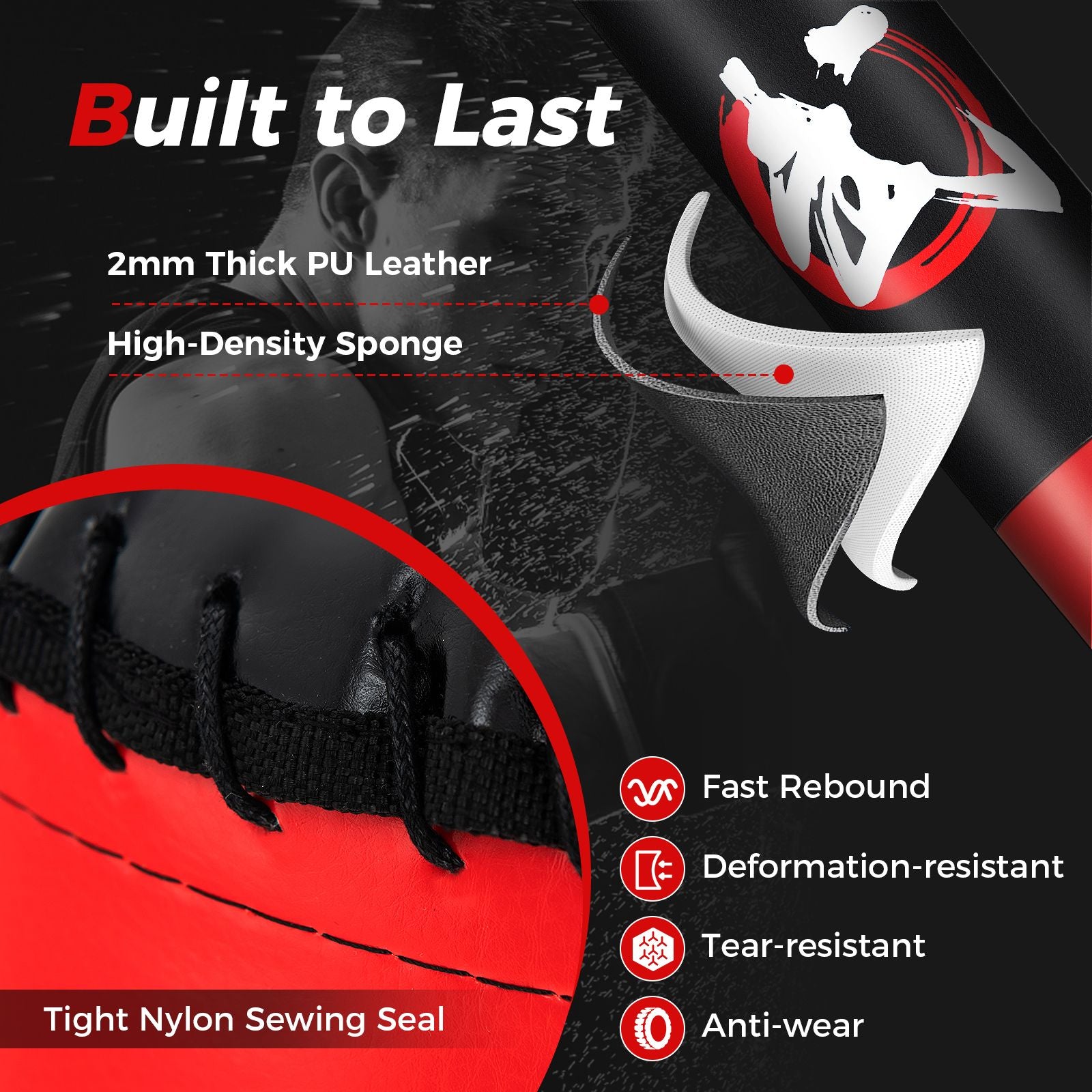 70 Inches Freestanding Punching Bag with Fillable Base