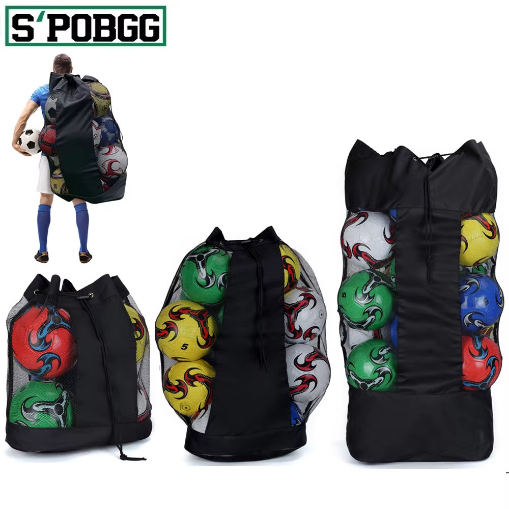 Single Shoulder Ball Bag Large Capacity Soccer Basketball Volleyball Bag Single Shoulder Net Bag for Sporting Accessories