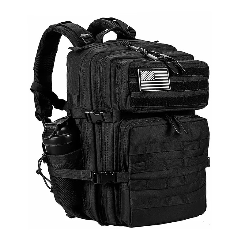 45L Tactical Backpack for Men and Women Large Athlete Gym Bag Outdoor Sports Hiking Survival Rucksack with Bottle Holder
