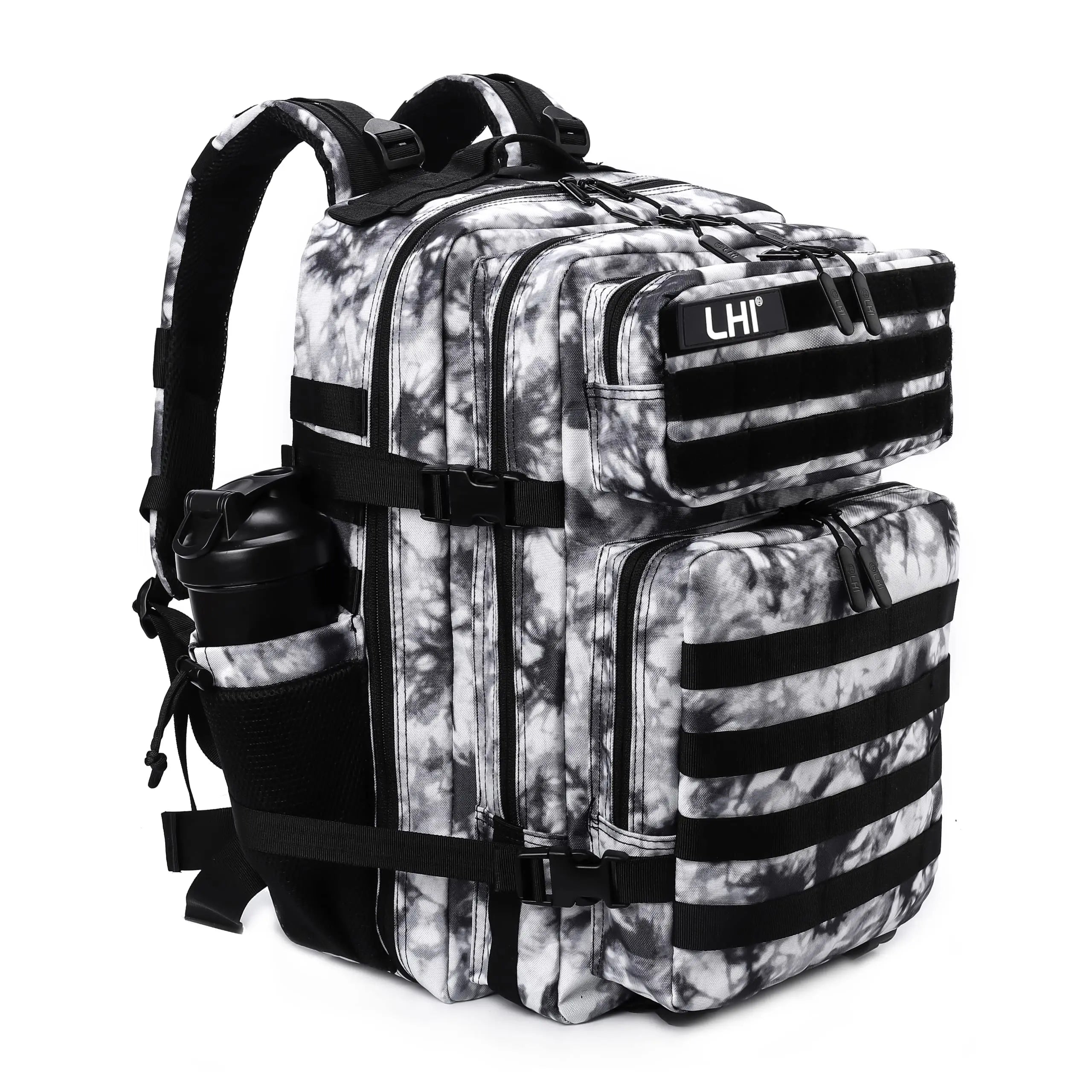 45L Tactical Backpack for Men and Women Large Athlete Gym Bag Outdoor Sports Hiking Survival Rucksack with Bottle Holder