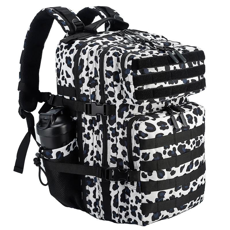 45L Tactical Backpack for Men and Women Large Athlete Gym Bag Outdoor Sports Hiking Survival Rucksack with Bottle Holder