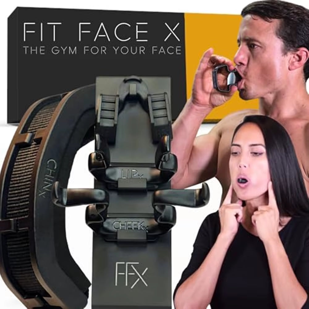 FACE SCULPTING GYM -4 Tools Working Out over 60 Face Muscles/Face Lift in a Box/Fully Sculpt Your Cheeks, Neck, Jowls, Jawline,