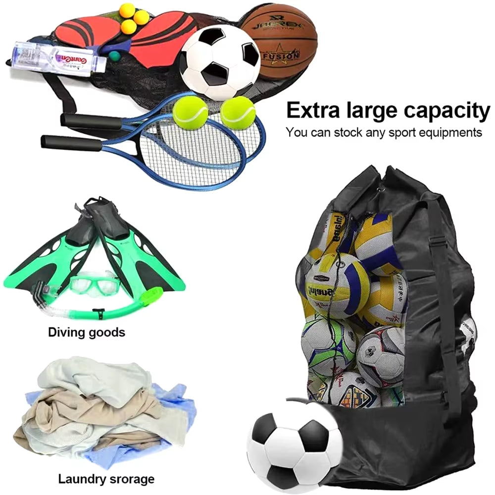 Single Shoulder Ball Bag Large Capacity Soccer Basketball Volleyball Bag Single Shoulder Net Bag for Sporting Accessories
